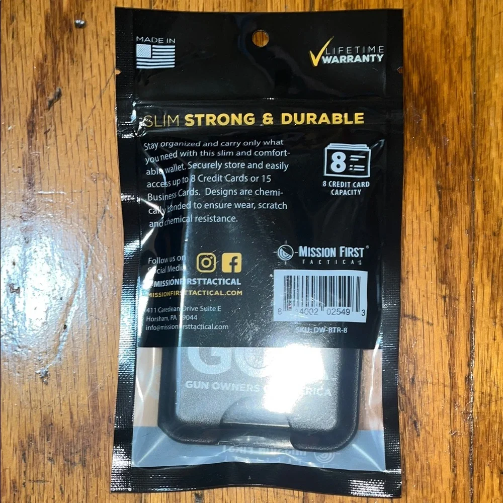 NWT Mission First Tactical RFID Protection Minimalist Wallet